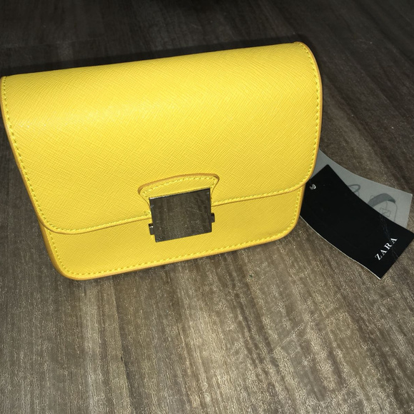 yellow crossbody bag zara